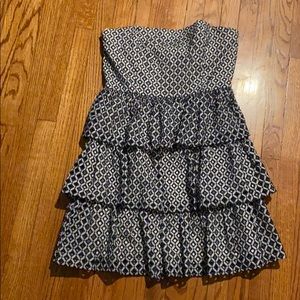 White House Black Market Navy and White dress